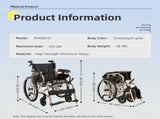 Aluminum Foldable Lightweight Adult Wheelchair, New Square Tube Design, 18" Seat with Front and Rear W3121P297482