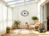 24 Inch Black Wall Clock Roman Numerals Silent Battery Operated 54551019