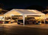 10 x 20 ft Carport Replacement Canopy Cover, Heavy-Duty Waterproof Garage Top Tarp with Ball Bungees 08648136