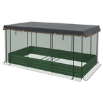 ZUN Green Raised Garden Bed with Crop Cage and Shade Cloth 90.5" W x 43.25" D x 43.25" H 89139716