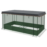 ZUN Green Raised Garden Bed with Crop Cage and Shade Cloth 90.5" W x 43.25" D x 43.25" H 89139716