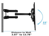 TMDS-204 32"-70" 110Lbs VESA600*400 Full Motion TV Wall Mount Tilt Range 0-15&deg 60908880