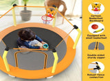 55-inch Trampoline for Kids Indoor & Outdoor Small Toddler Trampoline with Basketball Hoop 93820175