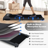 ZUN 2 in 1 Under Desk Electric Treadmill 2.5HP, Remote Control, Display, Walking Jogging Running Machine MS299246AAB