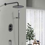 Thermostatic Complete Rainfall Shower System Bathroom Shower With Rough-in Valve, Handheld Shower in W105960123