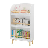 ZUN Kids Bookshelf, 3-Tier Bookcase, Book Organizer, toy Storage Cabinet Organizer, White 33748394