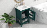 ZUN 20" Bathroom Vanity with Sink, Bathroom Cabinet with Soft Closing Door, Storage Rack and Open Shelf, WF308492AAF