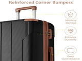 Luggage Sets 3 Piece, Expandable Hard shell ABS Suitcases Double Spinner, Travel luggage Set N730P296765A