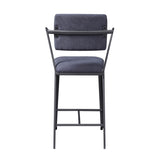 Grey and Gunmetal Open Back Counter Height Chairs B062P186542