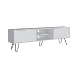 ZUN Vassel TV Stand, Entertainment Unit with Hinged Drawers and Hairpin Legs B200P173211