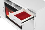 TV Stand With Electric Fireplace in White B00969706