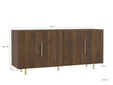 Wood Modern Buffet Cabinet with Storage, Fluted Sideboard Large Buffet with Adjustable Shelves, W1321P356151