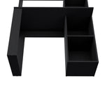 ZUN Palisades Computer Desk with Hutch and Storage Shelves Black B062111732