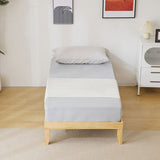 Simple & Sturdy Twin Bed Frame Painted Pine Wood, Natural Finish 23136377