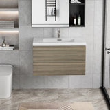 36" Floating Bathroom Vanity with Sink, Modern Wall-Mounted Bathroom Storage Vanity Cabinet with W1573P152699