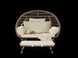 Wicker Egg Chair,Rattan Egg Chair Indoor Outdoor,Oversized Large Egg Chairs 600lbs with Ottoman and 92437319