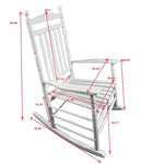 ZUN BALCONY PORCH ADULT ROCKING CHAIR - WHITE W2297P143351