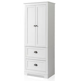 ZUN FCH MDF Spray Paint 2 Doors 2 Pumps Bathroom Cabinet White 39177624