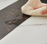 70.9"Rectangular Large Table, Marble Grain Waterproof Large Desk for 8 People, Deluxe Family 49672511