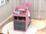 Kids Costume Organizer Costume RackKids ArmoireOpen Hanging Armoire Closet with Mirror-PINK 17806571