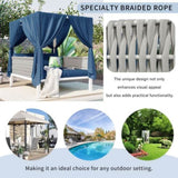 Outdoor Patio Sunbed with Curtains, High Comfort, Suitable for Multiple Scenarios 15401534
