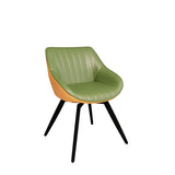 29.53" Medieval MDF coffee table and 2 PU dining chair set, drum integrated dining table and black 00738042