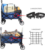ZUN Collapsible Heavy Duty Beach Wagon Cart Outdoor Folding Utility Camping Garden Beach Cart with 22504888