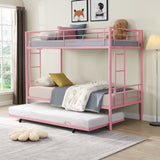 METAL Bunk Bed with trundle Pink W311P256413
