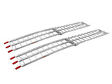 7.5ft 2pcs Heavy Duty Three-section Aluminum Arched ATV UTV Ramps Silver 15080848