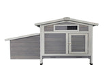 Outdoor Gray Free-Range Wooden Chicken Coop with Asphalt Roof, Pull-Out Tray, Nesting Box with Easy 70089327