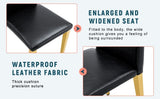 Set of 4 black PU leather backrest chairs with gold metal legs -A perfect pairing, ideal for W3226P279074