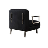 31.5 Convertible Chair Bed, Tri-Fold Sofa Bed with Adjustable Backrest & Pillow, Leisure Chaise W1767P220577