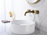 Wall Mounted Bathroom Sink Faucet with Pop-Up Drain 01342767