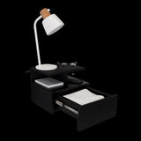Adele Floating Nightstand , End Table, Side Table Drawer, Open Top Shelves -Black B20092134