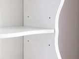 8-layer adjustable shelf ultra-thin bookshelf with a wavy border design, which is more aesthetically W487P339359