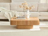 Modern 35.43 Inch Handcraft Drum Table Square Table for Living Room,Small Wooden W2582P360255