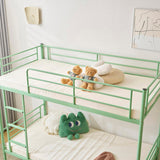 Twin Over Twin Bunk Bed for Kids Teens Adults, Heavy Duty Metal Bunk Bed with 30025926