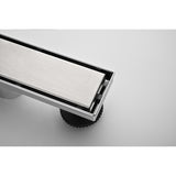 12 Inches Linear Shower Drain, Included Hair Strainer and Leveling Feet W2287P146729
