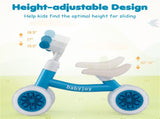4 Wheel Kids Balance Bike with Light Up Wheels, 3 Level Adjustable Height Toddler Push Bike , No 42047037