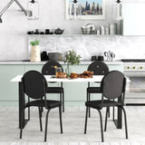 4-piece bar stools, faux leather dining chairs with waterproof surface and metal legs, easy to W2167P206039