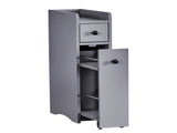 Gray particleboard with melamine veneer, 18*40*70cm, two-drawer, one-panel low cabinet with wheels 25816295