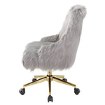 ZUN Grey and Gold Swivel Office Chair B062P185671