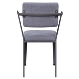 Grey and Gunmetal Open Back Dinning Chairs B062P186531