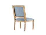 French Country Dining Chairs Elegant Cane Backrest & Upholstered Seats with Fluted Legs N767P263677D