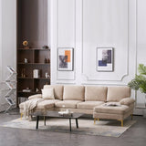 U-Shaped 4-Seat Indoor Modular Sofa Camel--Same type57251652 13456859