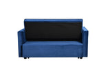 Modern Velvet Loveseat Futon Sofa Couch Pullout Bed, Small Love Seat Lounge Sofa w/Reclining T3411P309639