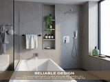 Male NPT Brushed Nickel Shower System, 12 Inch Shower Fixtures Rain Shower Head with Handheld Shower 73680087