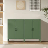 The metal storage locker, 40 inches high, comes with 2 doors and is suitable for homes, offices and T3421P357050