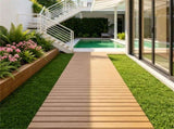 8 FT HDPE Folding Garden Walkway, Weather Resistant Outdoor Decorative Pathway with Metal Wire 13425844
