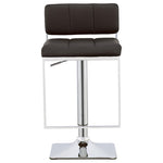 ZUN Black and Chrome Adjustable Bar Stool B062P153510